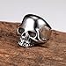 Stainless Steel Men's Cool Skull Head Solid Ring Punk New
