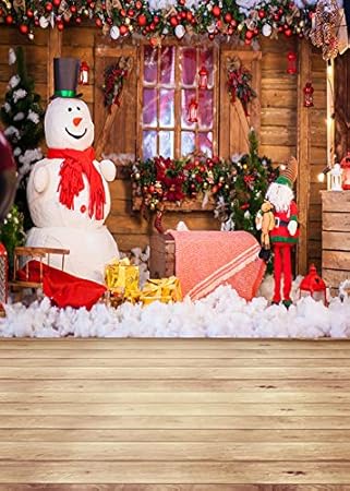 Amazon Com Kszut 5x7ft Christmas Tree Farm Wooden House Snowman Baby Photography Background Customized Photo Backdrop For Photo Studio Props Dz 2246 Camera Photo