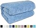 SALBAKOS 100% Turkish Cotton Jumbo Bath Sheet Towel Oversized 40x80 inch | Premium Hotel & Spa Quality, Soft, Absorbent, XL Bath Towels | Made in Turkey (Pack of 1, Blue, Jumbo Bath Sheet)