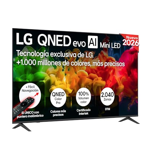 75QNED80B6A - Smart TV QNED EVO AI 75" 4K Sin Reflejos 94%, 2026