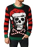 Ugly Christmas Sweater Men's Santa Skull Sweater