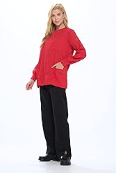Natural Uniforms Warm Up Scrub Jacket-Red-X-Large