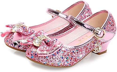Flower Girls Dress Wedding Party Bridesmaids Heel Mary Jane Princess Shoes