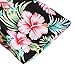 JEETOO Men's Casual Flower Print Short Sleeve Button Down Hawaiian Aloha Shirt(M,Blackflower)
