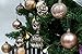 AMS 34ct Christmas Ball Mini Ornaments Party Decorations Shatterproof Festival Pendant Hangings for Xmas Tree Decor(1.57''/40mm,Champagne)