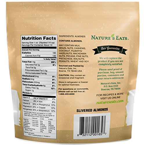 Nature's Eats Blanched Slivered Almonds, 10 Ounce