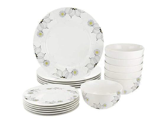 DhanyaLaxmi Melamine Jaipurware Dinner Set, Dinnerware & Tableware, Gift Set, 18 Pieces