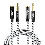 3.5mm Headphone Extension Cable, CableCreation 3.5mm Male to Female Stereo Audio Extension Cable Adapter with Gold Plated Connector, [2-Pack] 6 Feet