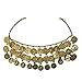 Mojeska Gold Coin Belly Dance 3 Row Anklet Gold Adjustable
