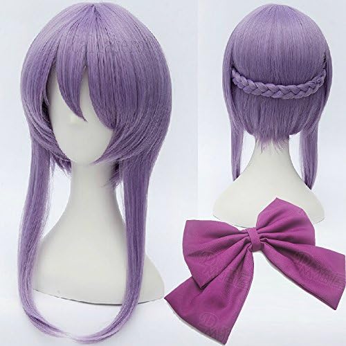 Callabero Anime Seraph Of The End Hiiragi Shinoa Light Purple Cosplay Wig + Bowknot