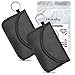 Naviurway 2Pack Key Fob Signal Blocking Bag Automobile RFID Blocking Holder Anti-Hacking Security Bag for Car Smart Keyless Entry Remote Fob Controller Black