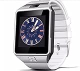Amazingforless Bluetooth Touch Screen Smart Wrist Watch Phone with Camera - White