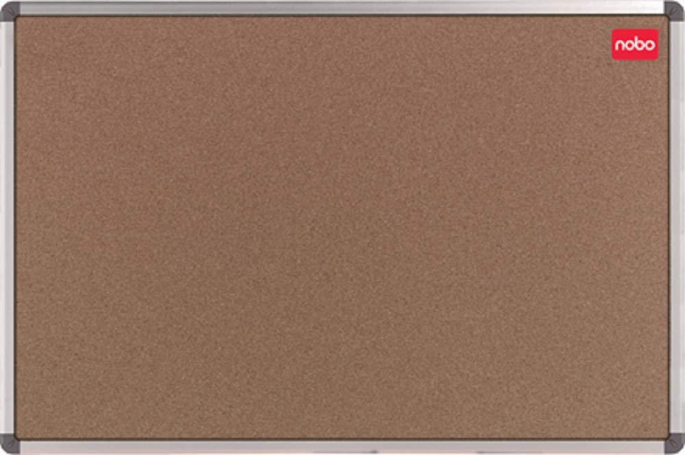 Nobo 1902118 Cork Board with Aluminium Frame / Assembly Kit / Foil-Packed Whiteboard and Memo Board / Protection on Corners / 90 x 60 cm Brown — image 1