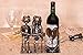 Clever Creations Metal Wine Bottle Holder, Vintage Figurine Wine Rack Décor for Tables, Shelves and Countertops, Couple Holding Hands