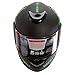 Bio-Hazard Matte Black Dual Visor Full Face Motorcycle Helmet DOT (M)