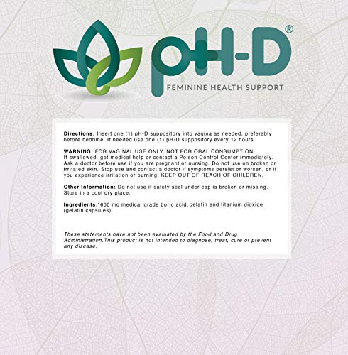 1 pH+D+Feminine+Health+Support+Suppositories