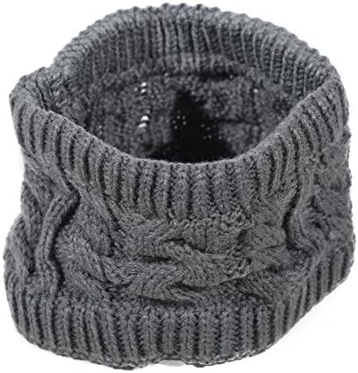VitaeBrands Braided Messy Bun Winter Knit Headband (Graphite Grey)