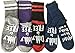 YOUNGFIT 4 Pairs Unisex Novelty Socks Funny Saying Dobby is Free Knitted Words Crew Socks for Womens Mens (A-pack)