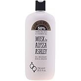 Alyssa Ashley Musk Bubbling Bath and Shower Gel - Shower Gel Body Wash for Women - Mens Body Wash - Infused with Jasmine and Iris - 25.5 oz