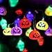 Halloween Pumpkin Lantern Set (2 Packs) 10 Foot Pumpkin Light Skull Light 32 LED String Lights Jack o Lantern Lndoor Outdoor Halloween Parties Decorations Series