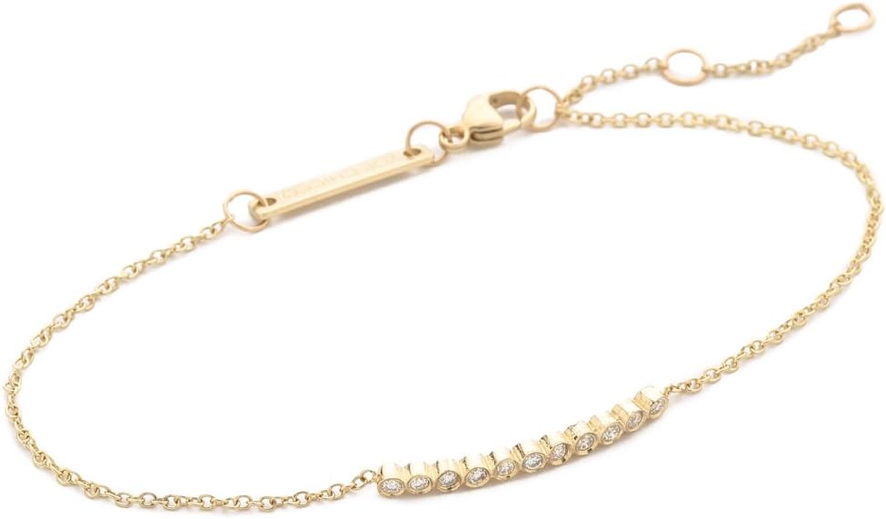 Zoe Chicco Women's 14k Gold Tiny Bezel Bar Bracelet