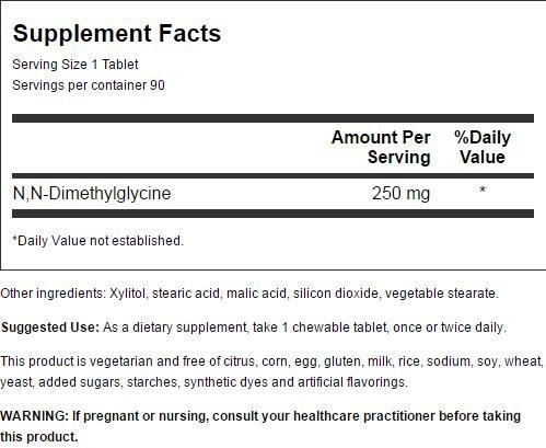 FoodScience of Vermont DMG Chewables, 250 mg Aangamik DMG Immune System Support, 90 Chewable Tablets