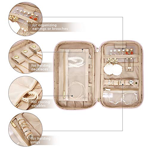MIZATTO Travel Jewelry Organizer Case Portable Jewelry Storage Bag for