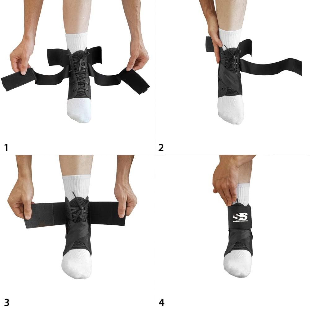 Lace Up Ankle Brace for Women and Men. Best Affordable Lace Up Ankle Brace Stabilizer. These Braces Support Ankles for Volleyball, Basketball, Sprained Ankle, Sports, Running. Adjustable Wrap Guard: Health & Personal Care
