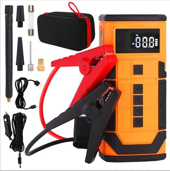 CAR JUMP STARTER WITH AIR COMPRESSOR, 3000A CAR...