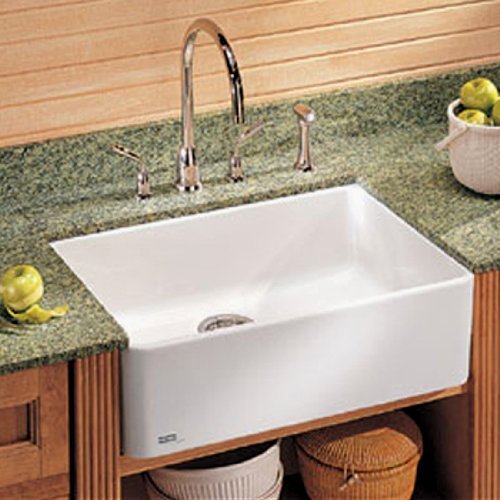 Manor House 19.69" x 15.75" Fireclay Apron Front Kitchen Sink Finish: White