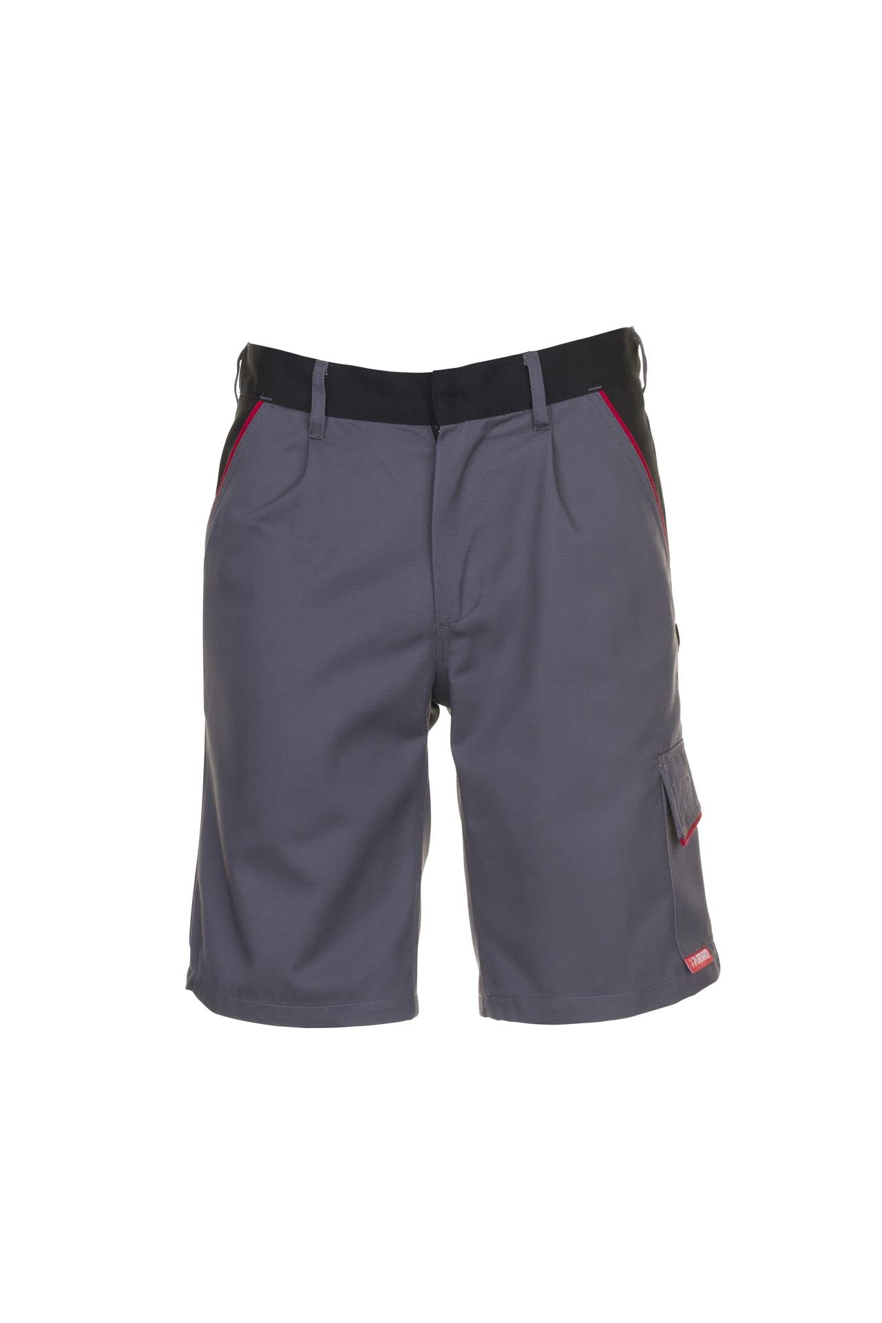 Planam 2372060 Size 2X-Large "Highline" Shorts - Slate/Black/Red