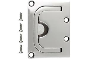 Hoement Stainless Steel Recessed Floor Hatch Ring Pull Handle Marine Boat Deck Trap Door Pull