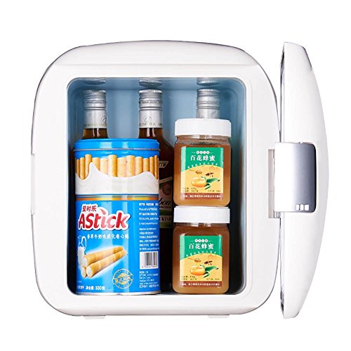 Click Here to See More Images Car refrigerator Car home Portable small refrigerator Mini dormitory mini fridge 12V / 220V Cooling box white,9L 34.832.832.3cm