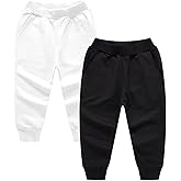 RUKOSU Toddler Baby Boy's Pull On Cotton Jogger Pants Stretch Knit Pants Infant Girls Athletic Sweatpants Bottoms