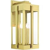 Livex Lighting Lexington 4 Light Natural Brass Outdoor Wall Lantern