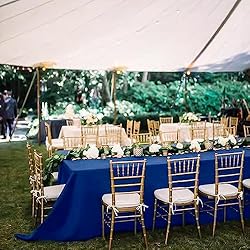 6 Pack Polyester Tablecloths, Royal Blue 90 x 132