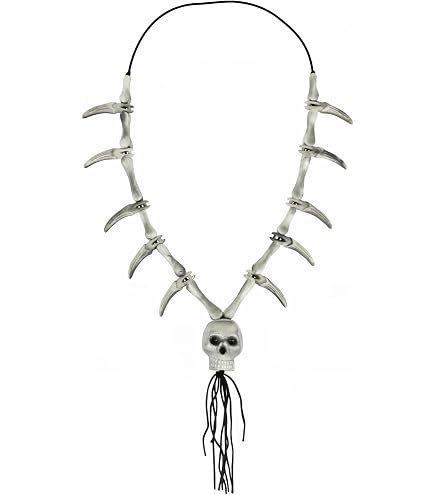 Amazon.com: Oarkive Bone Necklace Halloween Costume Accessory