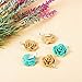 PandaHall Elite 100 Pcs Tibetan Style Alloy Glue on Flat Pad Bails Leaf Shape Pendants Charms Connector Hanger 21x8x6mm for Jewelry Making 3 Colors