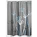 InterDesign Thistle Shower Curtain, Stall - Gray and Blue