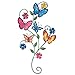 Collections Etc Scrolled Colorful Butterfly Wall Decor