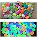 Solar 400 Pcs Colorful Glowing Stones, Glowing Garden Resin Pebbles,Garden Decor Glowing Stones Luminous Rocks for Outdoor Walkway Driveway,Luminous Stones for Plants Pot, Fish Tank,Swimming Pool etc