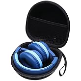 Kids Headphones Case Compatible with iClever BTH12 / BTH20/ BTH26/HS19, JoySpark, Candy Bila, EarFun, MIDOLA, IMYB Foldable Kids Headphones, Black Travel Storage Bag(Case Only)
