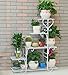 ZENGAI White Flower Pot Rack Multi-Layer Storage Metal Display Stand Plant Container (Size : 6885cm)thumb 2