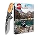 BearCraft Folding Knife in Carbon Design Inclusive **Free eBook** | Outdoor Survival Pocket-Knife | One-Hand Rescue Knife with Glass Breaker and Belt Cutter