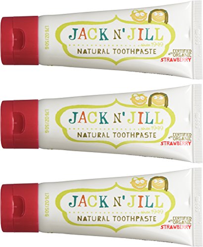 Jack N' Jill Natural Toothpaste Organic 50g, Set of 3 - Strawberry