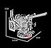 2pcs MoTu 3D Metal Nano Puzzle US Anti-Aircraft 40mm Twin Gun + German 88mm Flak Gun Model Kits W21103-04 DIY 3D Laser Cut Jigsaw Toys