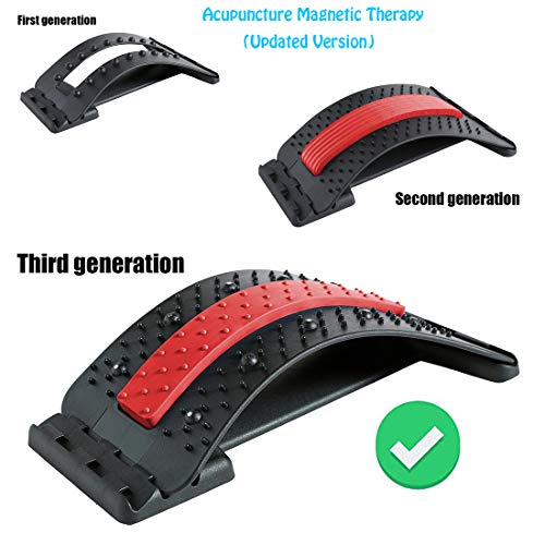 Back Stretcher Pain Relief Stretching Device - Adjustable Lower Back Lumbar Massager with Magnetic Acupuncture… - Image 2