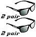 ED DUAL PLAY Adult 4 Pack - LG AG-F310DP + AG-F400DP Cinema 3D Dual Play Compatible Gaming Glasses 4 Adult Glasses