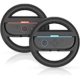 Switch Steering Wheel for Nintendo Switch 2,Mario Kart Racing Wheel for 2 Joy Cons Controller,2 Pack Nintendo Switch Steering Wheel Fit Mario Kart World/Mario Kart 8 Deluxe Switch Accessories(2025)