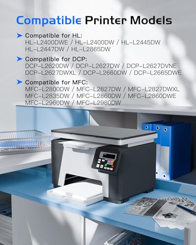 TN2510XL TN-2510XL HL-L2400DWE Toner Cartridge Compatible with Brother TN-2510 XL TN2510 XL for HL-L2400DWE DCP-L2620DW MFC-L2800DW MFC-L2827DW HL-L2445DW DCP-L2660DW MFC-L2860DW (Black 2 Pack